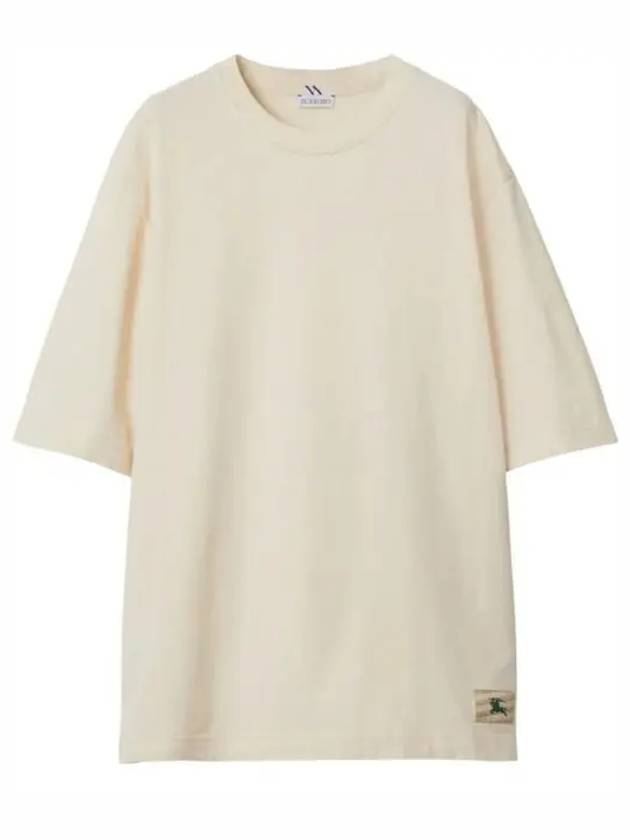 Cotton Short Sleeve T-Shirt Ivory - BURBERRY - BALAAN 2