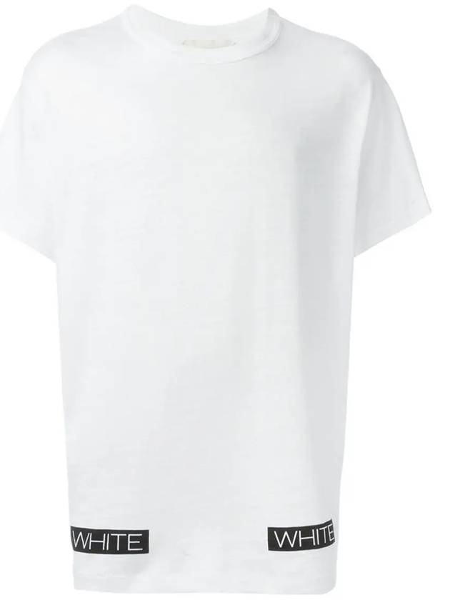 Back Printing Short Sleeve T-Shirt White - OFF WHITE - BALAAN 3