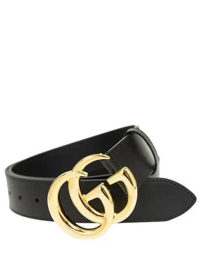 Double G Buckle Leather Belt Black - GUCCI - BALAAN 2