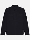 Organic Gabardine Buttoned Lens Long Slevee Shirt Black - CP COMPANY - BALAAN 2