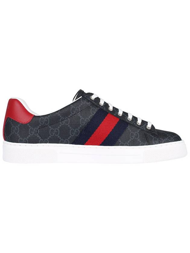 Ace Web GG Supreme Canvas Low Top Sneakers Black - GUCCI - BALAAN 5