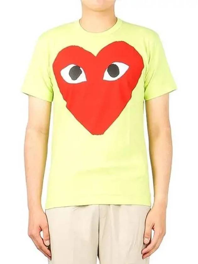 Men s Short Sleeve T Shirt P1T274 GREEN 271498 - COMME DES GARCONS PLAY - BALAAN 1