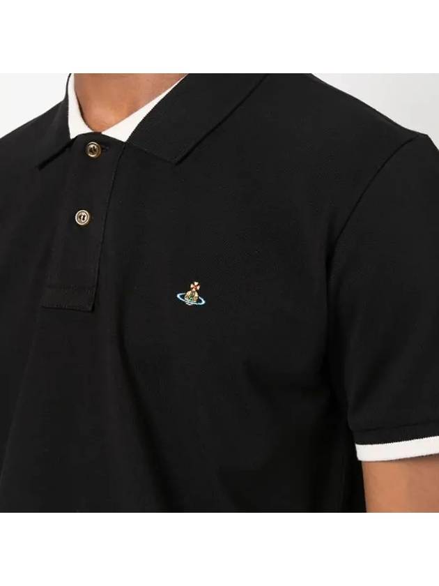 ORB logo embroidery PK shirt black - VIVIENNE WESTWOOD - BALAAN.