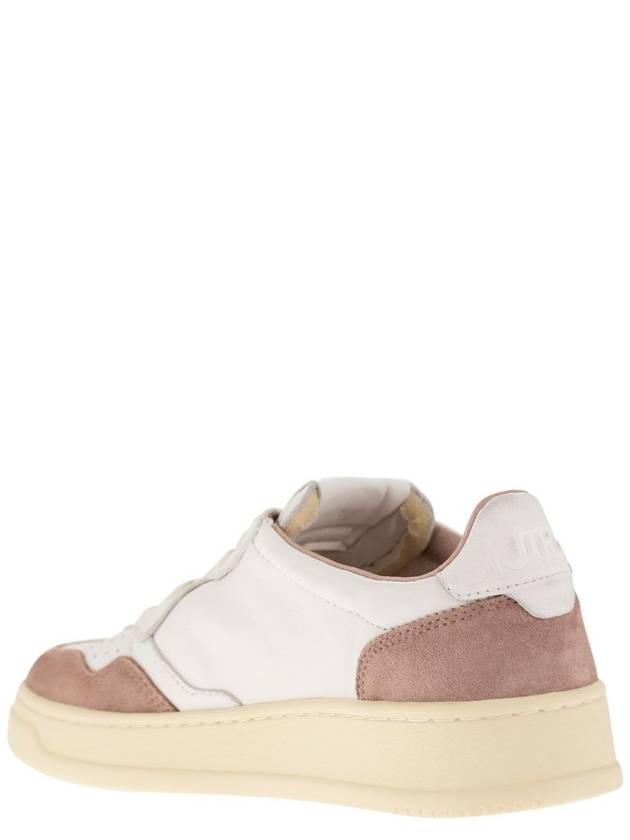 Medalist Logo Suede Low Top Sneakers Pink - AUTRY - BALAAN 4