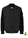 Logo Patch Padded Zip-up Jacket Black - STONE ISLAND - BALAAN 2