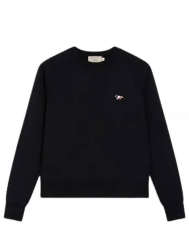 Tricolor Fox Patch Adjusted Sweatshirt Black - MAISON KITSUNE - BALAAN 2