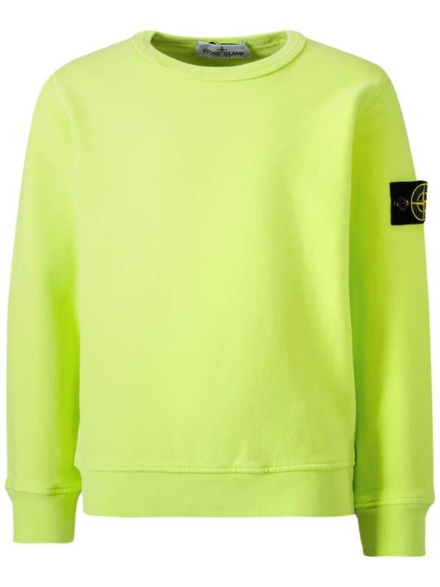 Garment Dyed V Neck Badge Sweatshirt Green - STONE ISLAND - BALAAN 5