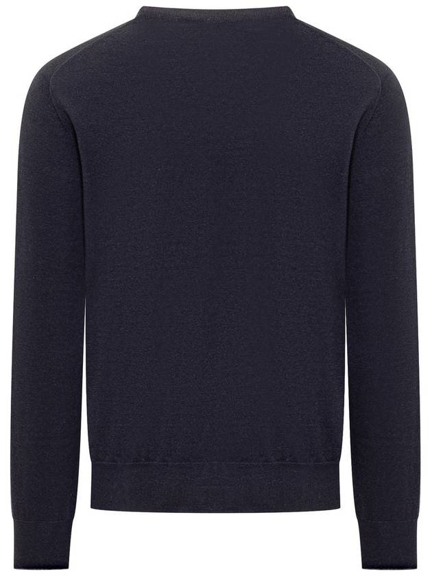 Wool Cashmere Knit Top Navy - BRUNELLO CUCINELLI - BALAAN 3