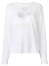 Klowia Logo Print Linen Sweatshirt White - ISABEL MARANT - BALAAN 2