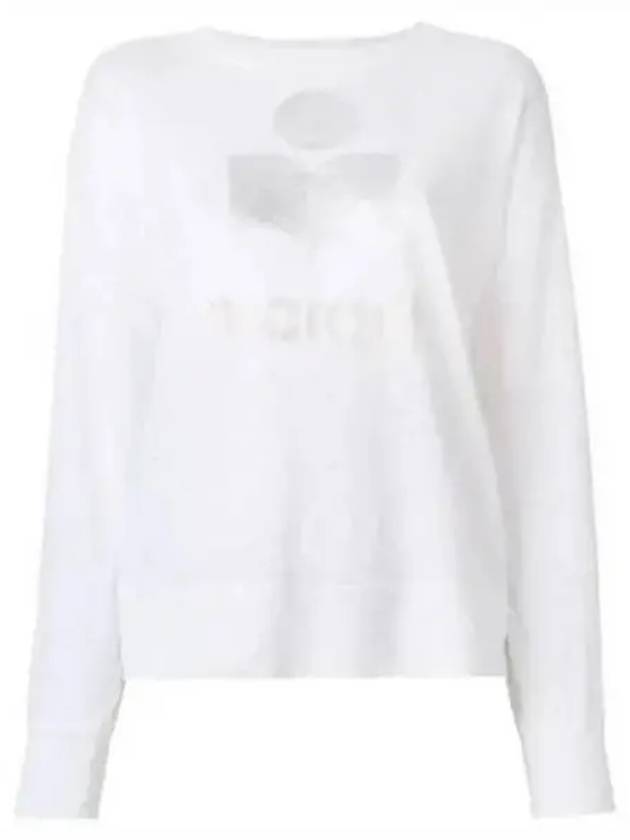 Klowia Logo Print Linen Sweatshirt White - ISABEL MARANT - BALAAN 2