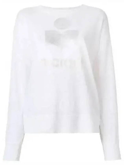 Klowia Logo Print Linen Sweatshirt White - ISABEL MARANT - BALAAN 2