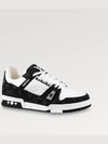 Men's LV Trainer Monogram Denim Low Top Sneakers Black White - LOUIS VUITTON - BALAAN 2