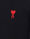 Men's Heart Logo Cotton Sweatshirt Black - AMI - BALAAN 5