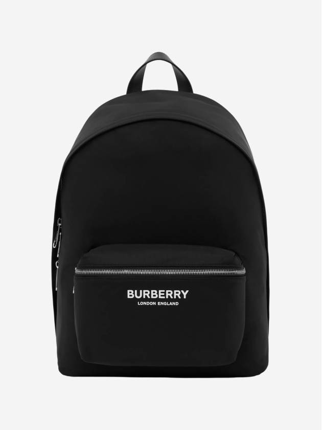 Logo Print Nylon Backpack Black - BURBERRY - BALAAN 2