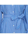 Women's Striped Belt Short Dress Blue - THEORY - BALAAN 11