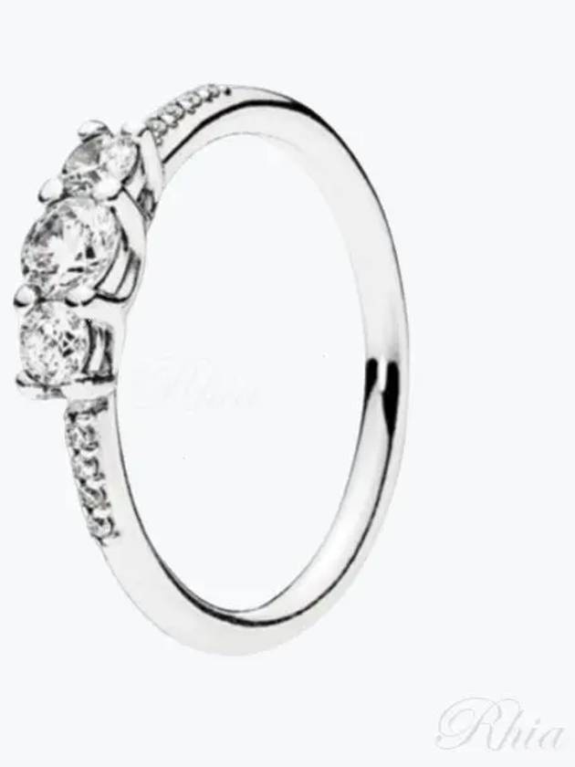 Clear Three Stone Ring Silver - PANDORA - BALAAN 2