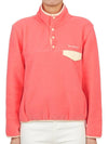 Serif Logo Buttoned Polar Cotton Sweatshirt Cream Pink - SPORTY & RICH - BALAAN 2