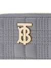 Lola Zip Quilted Leather Half Wallet Cloud Grey - BURBERRY - BALAAN 7