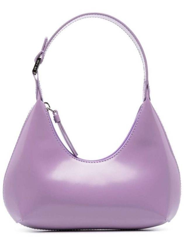 'Baby Amber' Light Purple Shoulder Bag In Shiny Leather Woman By Far - BY FAR - BALAAN 1