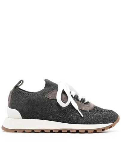 Women's Monilli Knit Low Top Sneakers Grey - BRUNELLO CUCINELLI - BALAAN 2