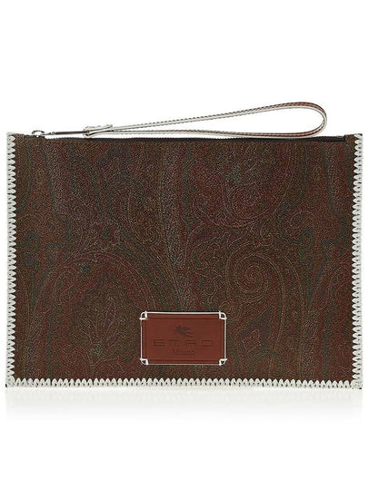 Paisley Clutch Bag Brown - ETRO - BALAAN 2