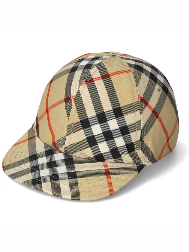 Kids Check Ball Cap Hat Sand - BURBERRY - BALAAN 2