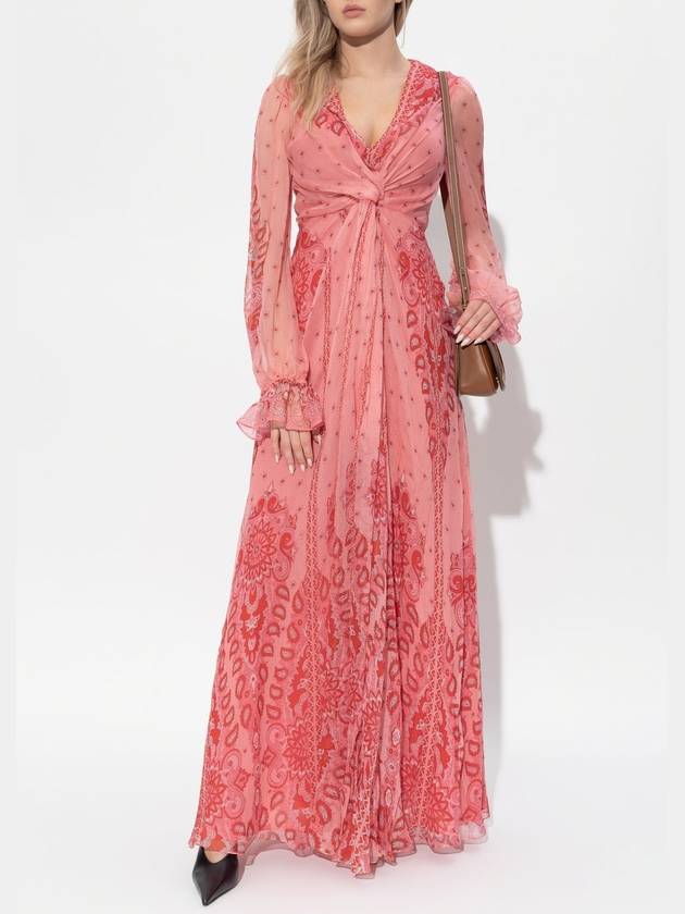 Etro Silk Dress With Decorative Print, Women's, Pink - ETRO - BALAAN 2