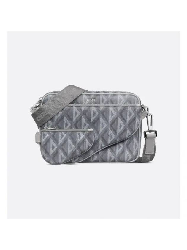 CD Diamond Triple Saddle Pouch Cross Bag Grey - DIOR - BALAAN 1