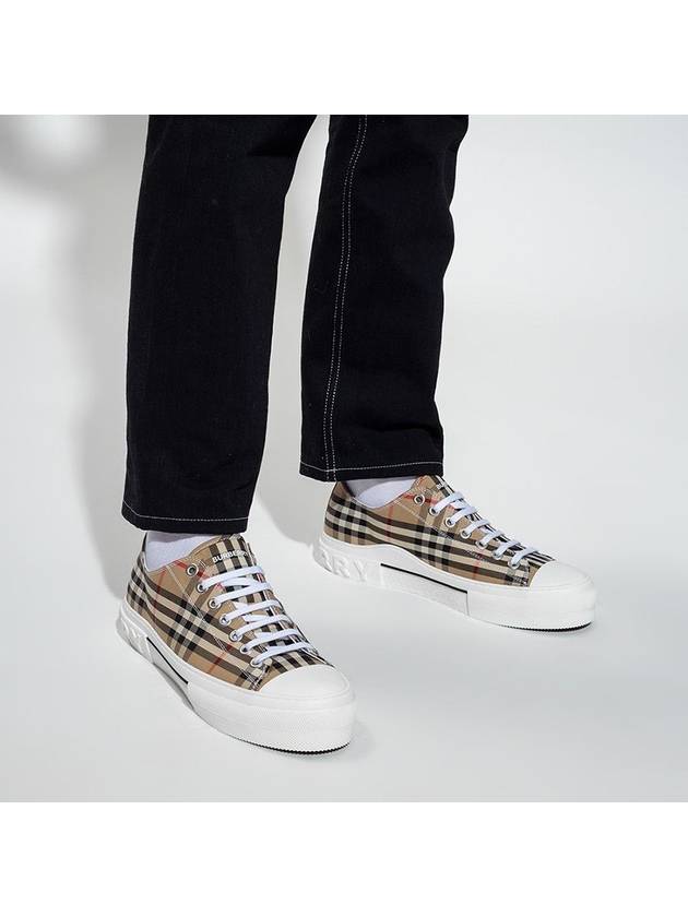 Vintage Check Cotton Sneakers Archive Beige - BURBERRY - BALAAN 5