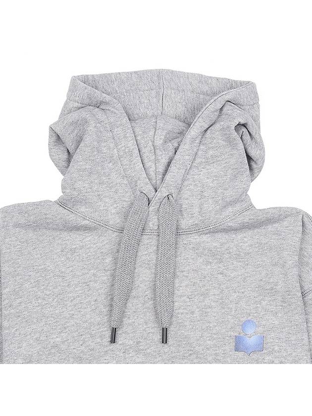 Matte Logo Print Hoodie Grey - ISABEL MARANT - BALAAN 4