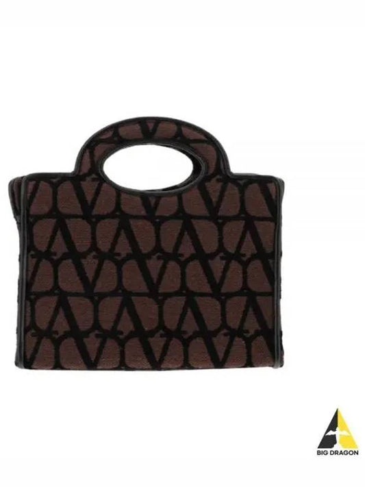 Troisieme Mini Shopper Tote Bag Chocolate - VALENTINO - BALAAN 2