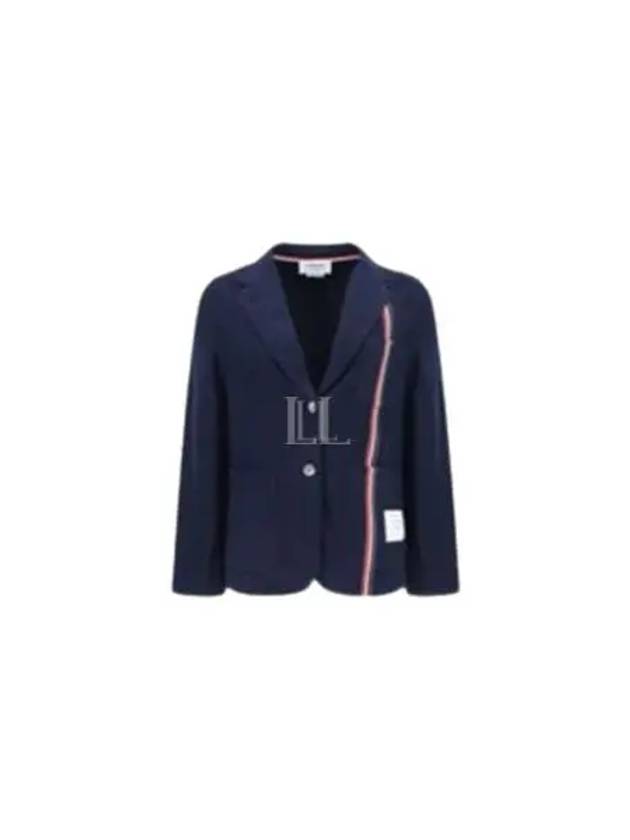 Stripe Detail Cotton Jacket Navy - THOM BROWNE - BALAAN 2