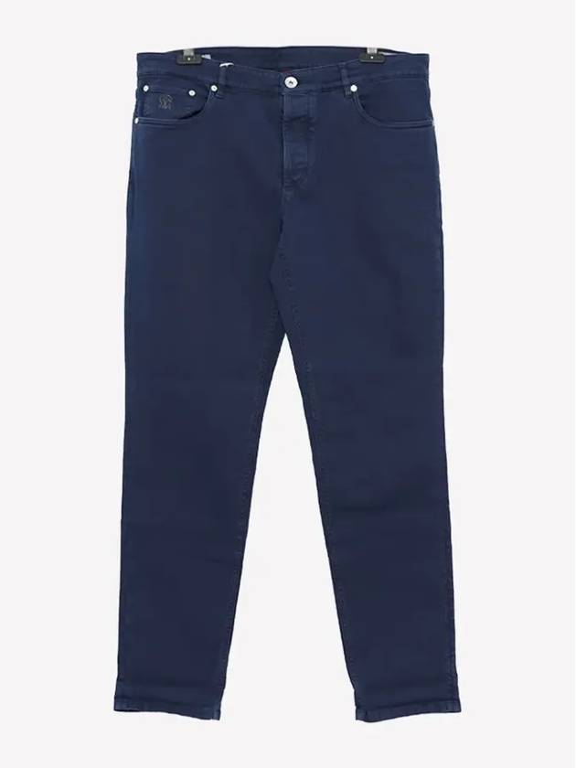 Dyed Denim Jeans Blue - BRUNELLO CUCINELLI - BALAAN 3