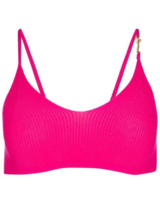 Le Bandeau Pralu Logo Knit Bra Pink - JACQUEMUS - BALAAN 2