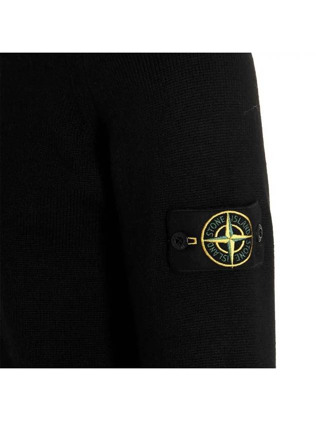 Logo Wappen Patch Cotton Turtleneck Black - STONE ISLAND - BALAAN 5