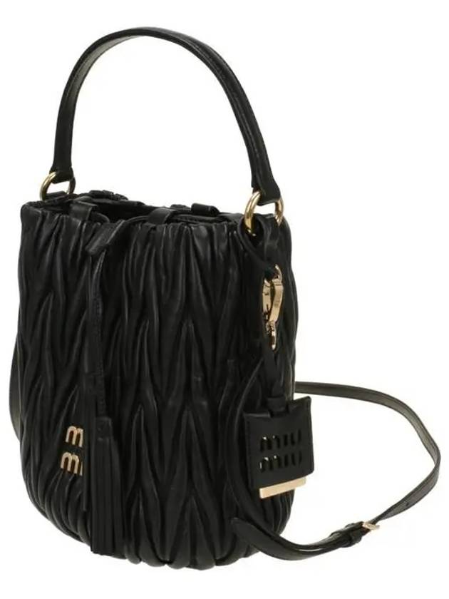 Matelasse Nappa Leather Bucket Bag Black - MIU MIU - BALAAN 3