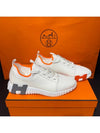 Men's Depart Sneakers White H Gray Orange Two Tone - HERMES - BALAAN 2