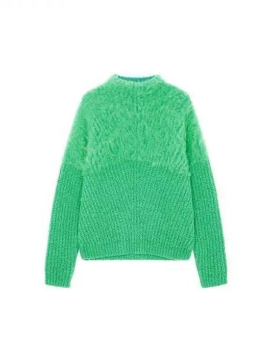 Women s Half Mohair Mockneck Sweater Green 271967 - GIORGIO ARMANI - BALAAN 1