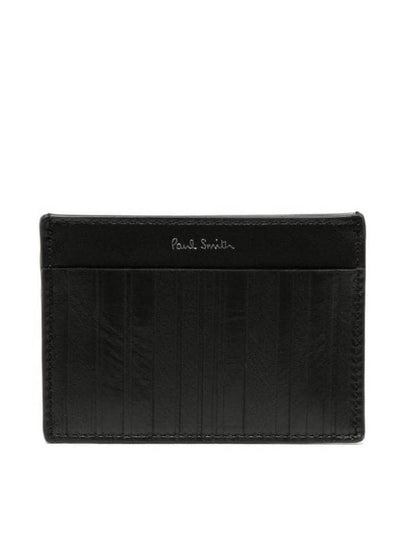 Shadow Stripe Leather Card Holder M1A7629LSTREM - PAUL SMITH - BALAAN 2