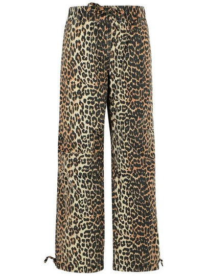 leopard print drawstring pants F9356 - GANNI - BALAAN 2