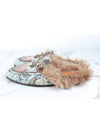 Horsebit Prince Fur Bloafer Sandals Blue 9 5 285 - GUCCI - BALAAN 5