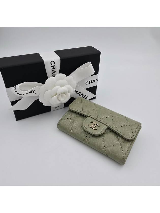 25C Classic Snap Clutch Card Wallet Khaki Green AP0214 - CHANEL - BALAAN 3