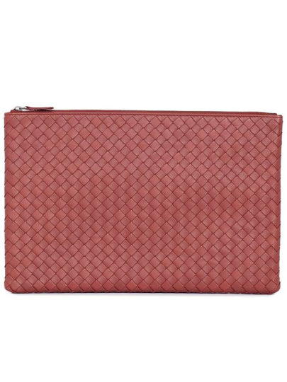 Intrecciato Clutch Bag Red - BOTTEGA VENETA - BALAAN 2