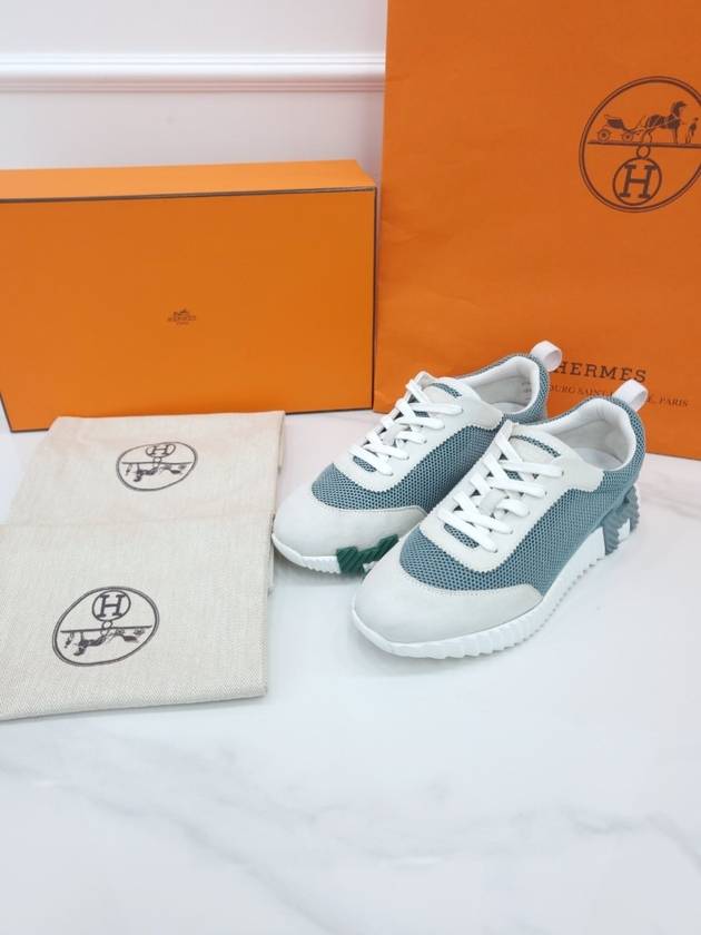 Bouncing Mesh Suede Verdoux Blanc 40 - HERMES - BALAAN 6