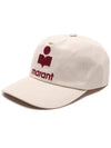 Tyron Logo Cotton Ball Cap Ecru Red - ISABEL MARANT - BALAAN 3