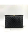 Lambskin gold boy clutch large - CHANEL - BALAAN 1