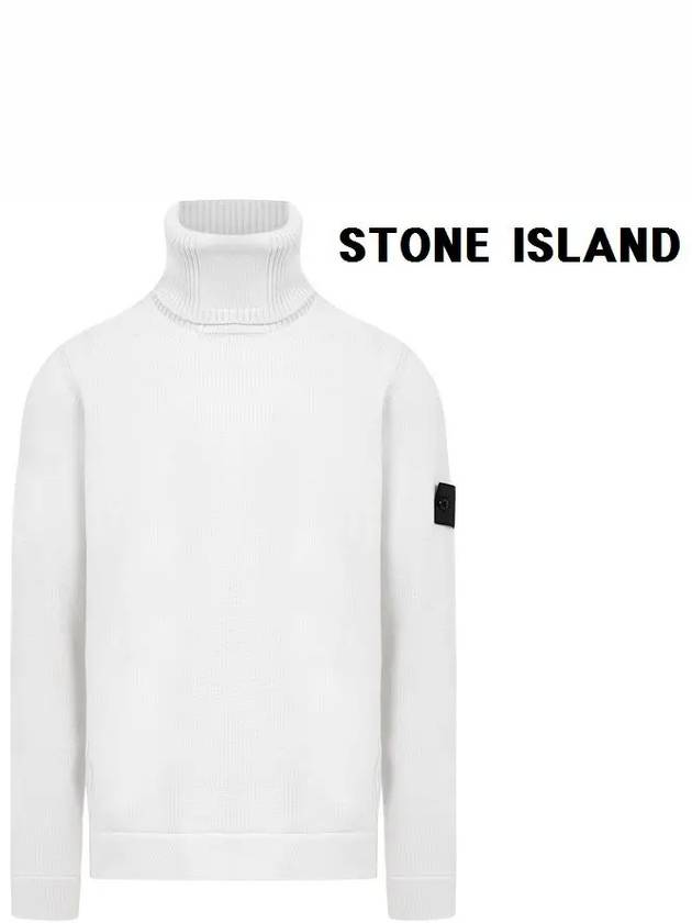 Shadow Project Wool Turtleneck White - STONE ISLAND - BALAAN 10