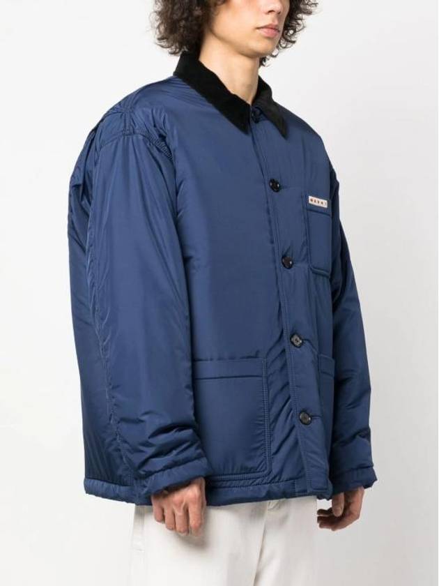 Logo Patch Lightweight Jacket Navy - MARNI - BALAAN 4