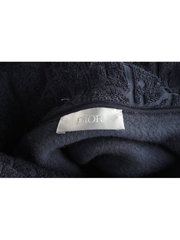 Oblique terry hoodie navy L - DIOR - BALAAN 6