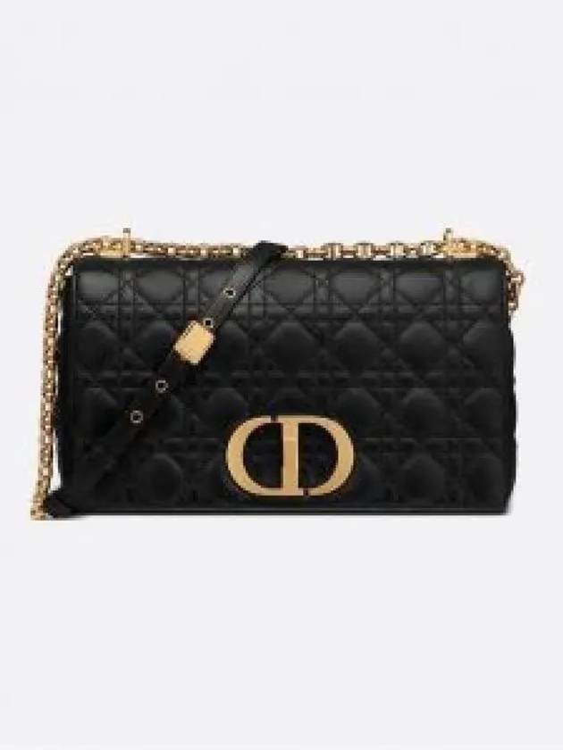 Caro Supple Cannage Calfskin Large Cross Bag Black - DIOR - BALAAN 2